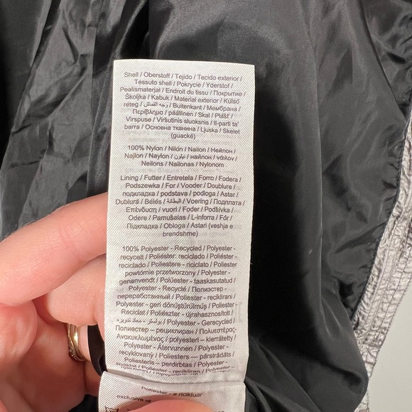 Rave Futuristic Metallic Silver Windbreaker ONLY Hooded Crinkle Zip Up Jacket - Picture 4 of 7